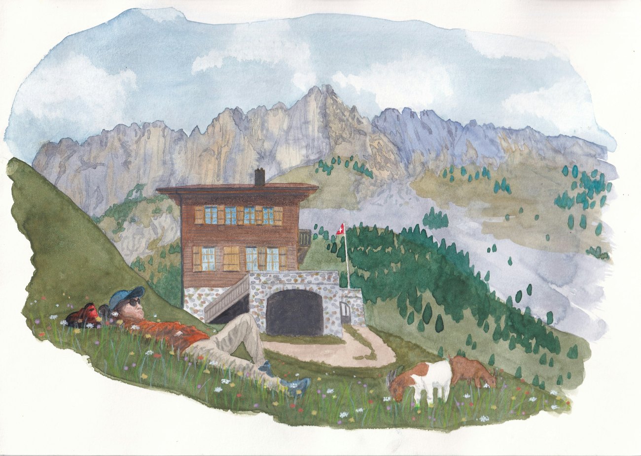 Aquarelle du Chalet du Soldat