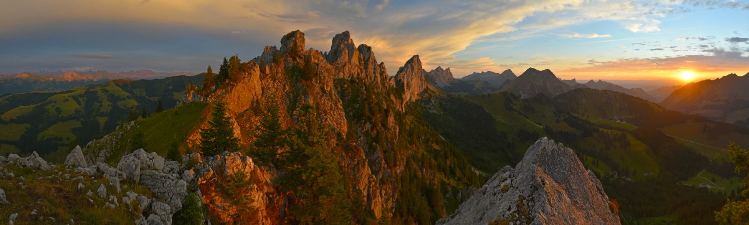 Coucher de soleil sur le Gratflue